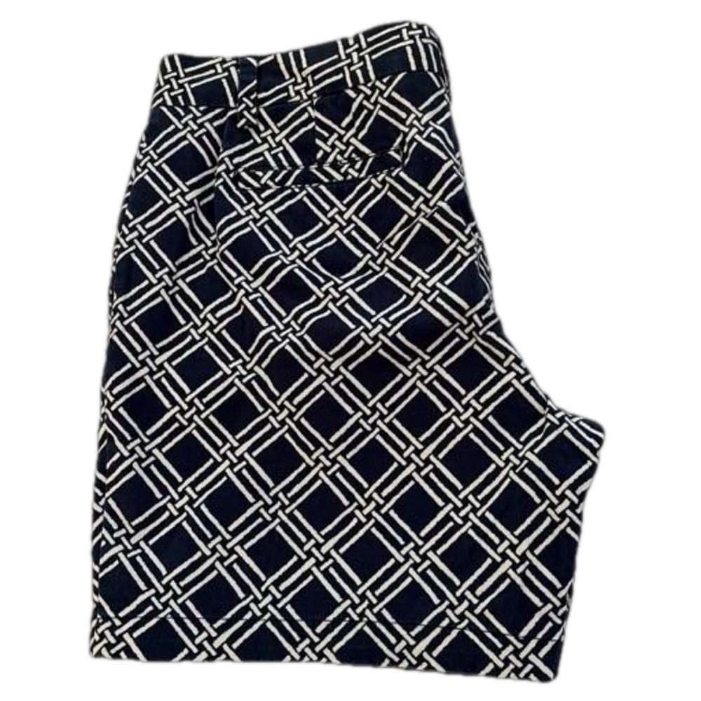 Land’s End Baumwolle Cotton Shorts. Size 10, Navy & White - Picture 2 of 12